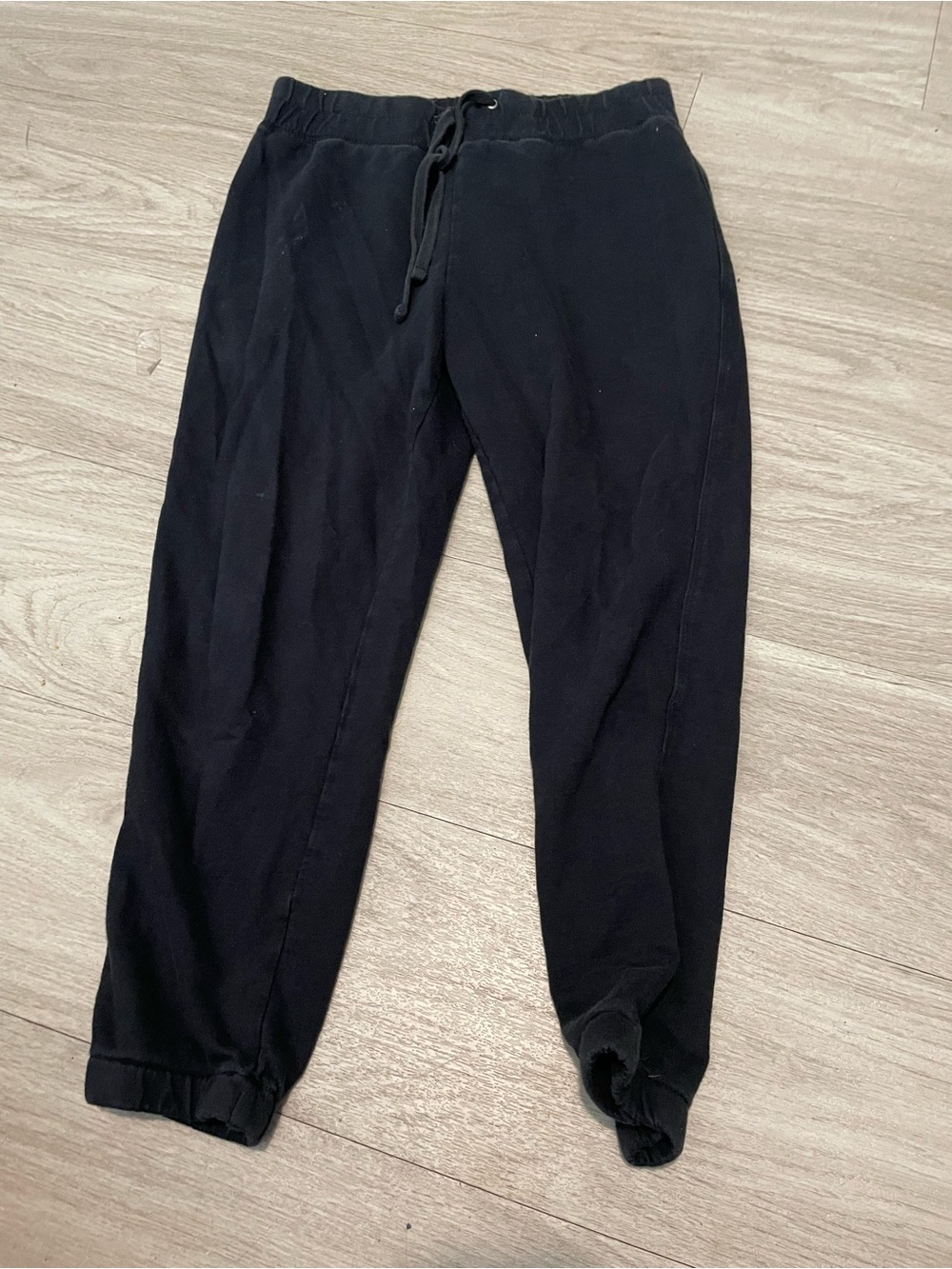 James Perse Black Drawstring Jogger Pants